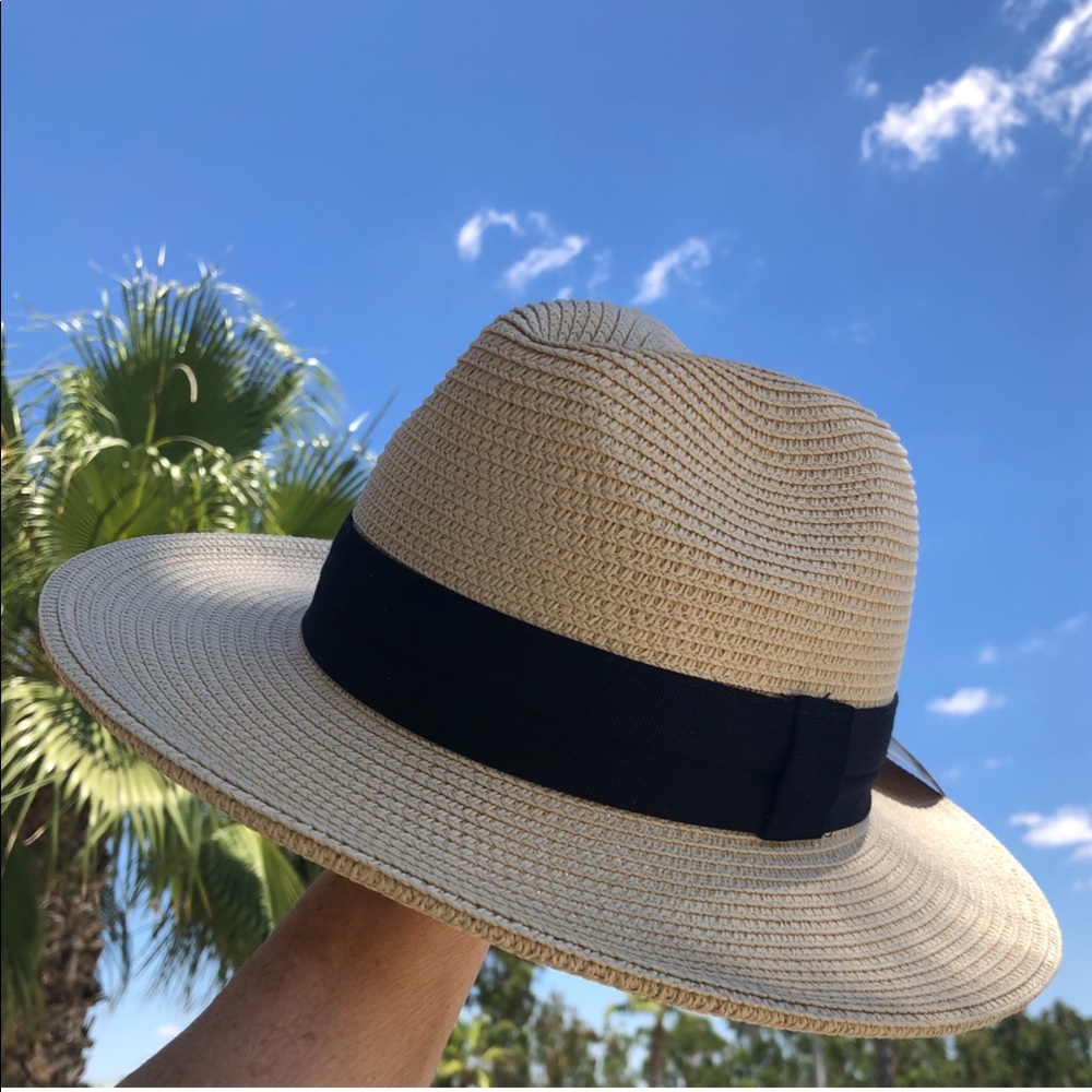 Fedora Sun Hat SPF 50 Sun Protection Short Brim With Sunglasses Loop Unisex NEW